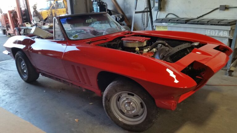 1965 Chevrolet Corvette collision repair at Automotive Enterprise, San Carlos CA – photo 1