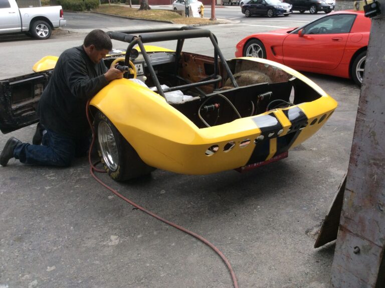 1965 Chevy Corvette Fastback collision repair at Automotive Enterprise, San Carlos CA – photo 1