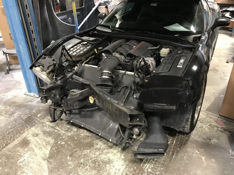 2001 Chevy Corvette collision repair at Automotive Enterprise, San Carlos CA – photo 1
