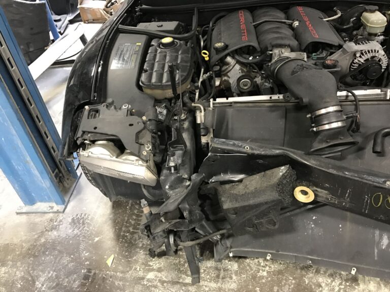 2001 Chevy Corvette collision repair at Automotive Enterprise, San Carlos CA – photo 2
