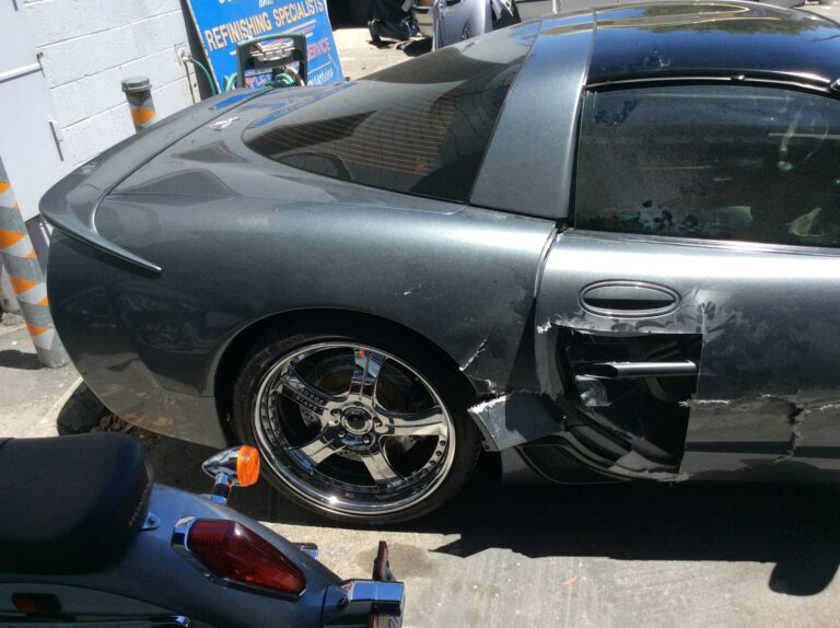2001 Chevy Corvette collision repair at Automotive Enterprise, San Carlos CA – photo 3