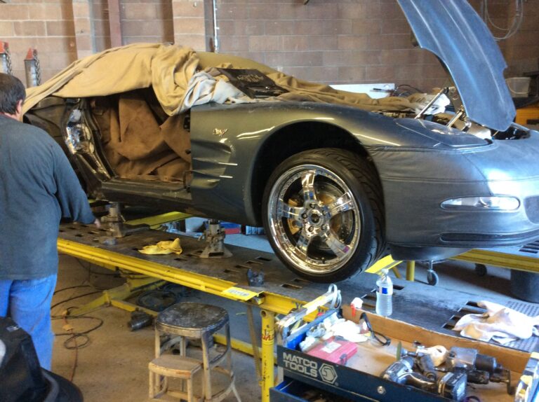 2001 Chevy Corvette collision repair at Automotive Enterprise, San Carlos CA – photo 7