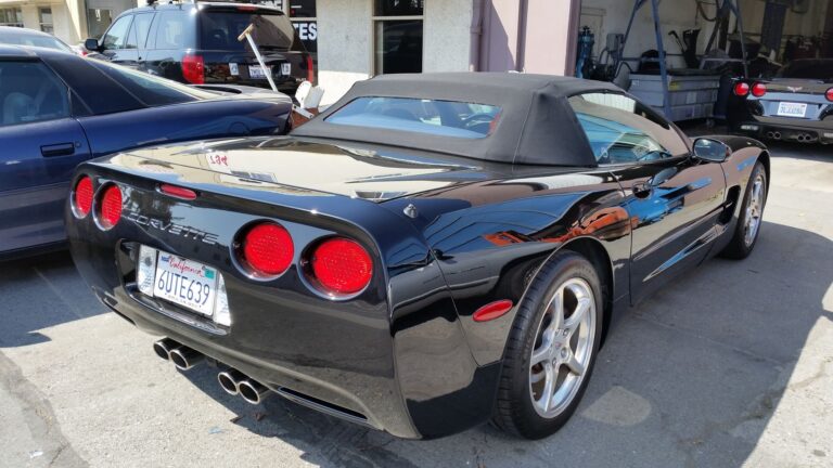 2001 Chevy Corvette Trailer collision repair at Automotive Enterprise, San Carlos CA – photo 2