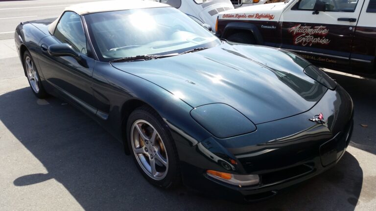 2002 Chevy Corvette collision repair at Automotive Enterprise, San Carlos CA – photo 1