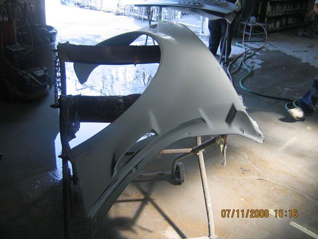 2006 Corvette collision repair at Automotive Enterprise, San Carlos CA – photo 1