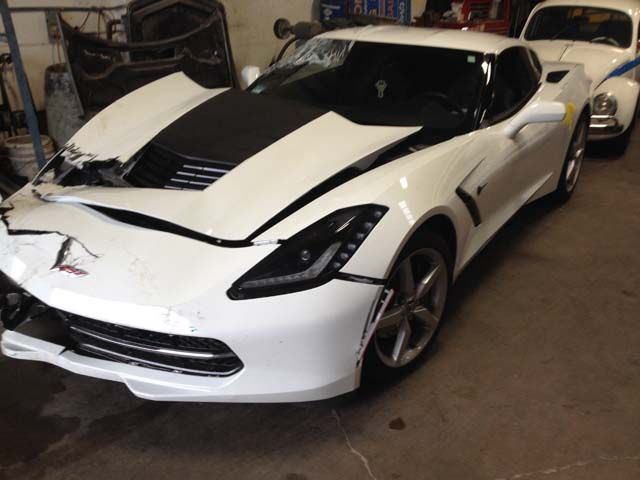 2014 Corvette collision repair at Automotive Enterprise, San Carlos CA – photo 3