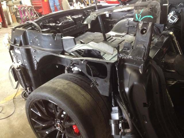 2015 Corvette Z06 collision repair at Automotive Enterprise, San Carlos CA – photo 3
