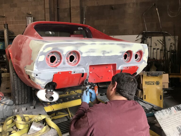 1969 Corvette collision repair at Automotive Enterprise, San Carlos CA – photo 1