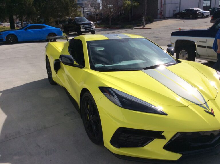 2022 Chevrolet Corvette – Bumper / Left Quarter Panel collision repair at Automotive Enterprise, San Carlos CA – photo 3