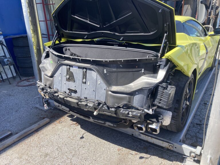 2022 Chevrolet Corvette – Bumper / Left Quarter Panel collision repair at Automotive Enterprise, San Carlos CA – photo 12