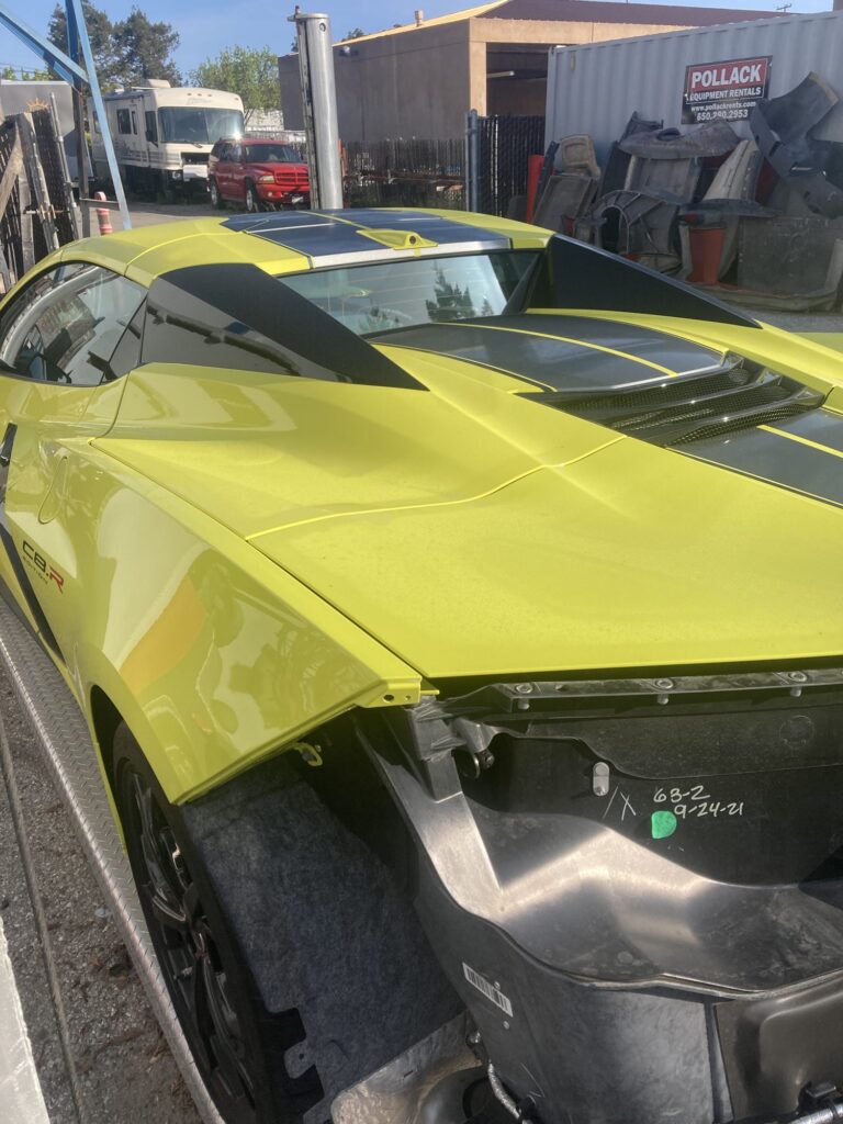 2022 Chevrolet Corvette – Bumper / Left Quarter Panel collision repair at Automotive Enterprise, San Carlos CA – photo 21