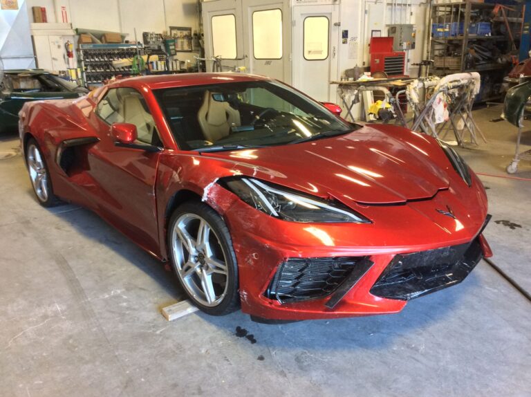 2022 C-8 Corvette Front-End Collision Repair collision repair at Automotive Enterprise, San Carlos CA – photo 1