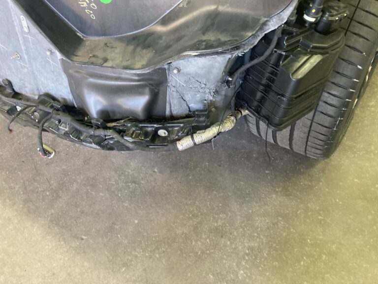 Blue C-8 Corvette collision repair at Automotive Enterprise, San Carlos CA – photo 5