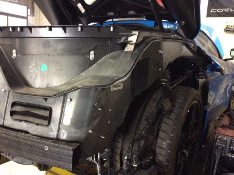 Blue C-8 Corvette collision repair at Automotive Enterprise, San Carlos CA – photo 20