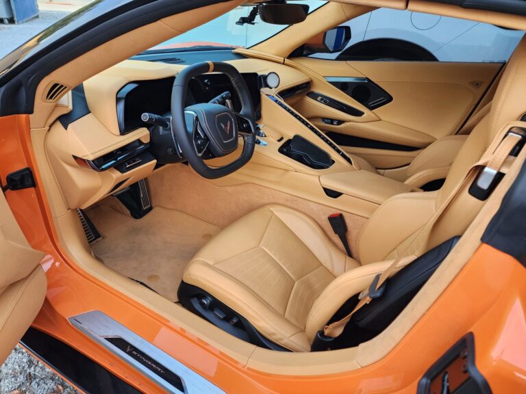 2024 Orange C-8 Corvette collision repair at Automotive Enterprise, San Carlos CA – photo 4