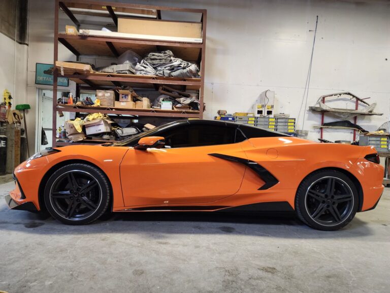 2024 Orange C-8 Corvette collision repair at Automotive Enterprise, San Carlos CA – photo 15