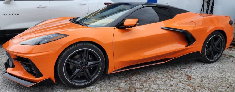 2024 Orange C-8 Corvette collision repair at Automotive Enterprise, San Carlos CA – photo 17
