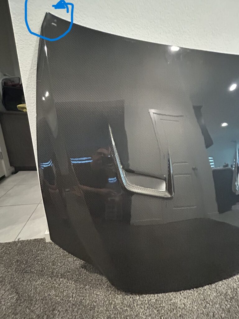 Carbon Fiber Hood carbon fiber repair at Automotive Enterprise, San Carlos CA – photo 16